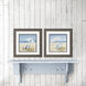Afternoon on Beach / Blue Beach Blue and Beige Framed Art