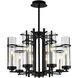 Sierra 8 Light 26 inch Black Up Chandelier Ceiling Light