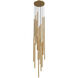 Filmore Ave. LED 24 inch Aged Brass Multi Port Pendant Ceiling Light