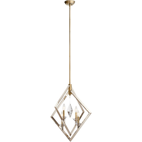 Layan 4 Light 24 inch Polished Nickel Chandelier 1 Tier Medium Ceiling Light, Medium