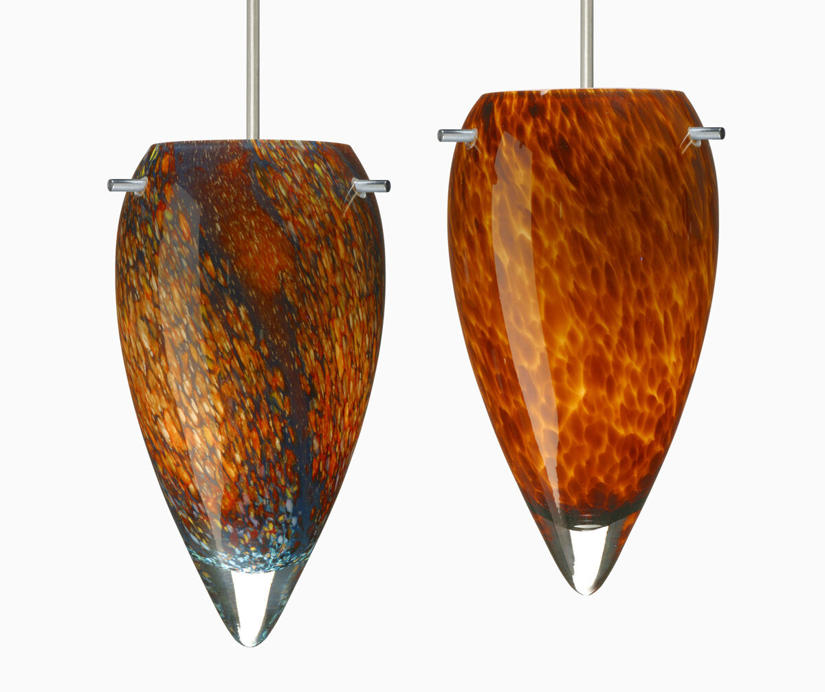 Juli LED Satin Nickel Pendant Ceiling Light in Opal Glossy Glass