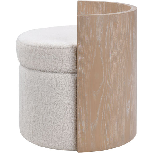 Pollard 22 inch Light Oak and White Accent Stool