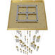 Boa LED 35 inch Brushed Brass Multi Port Pendant Ceiling Light
