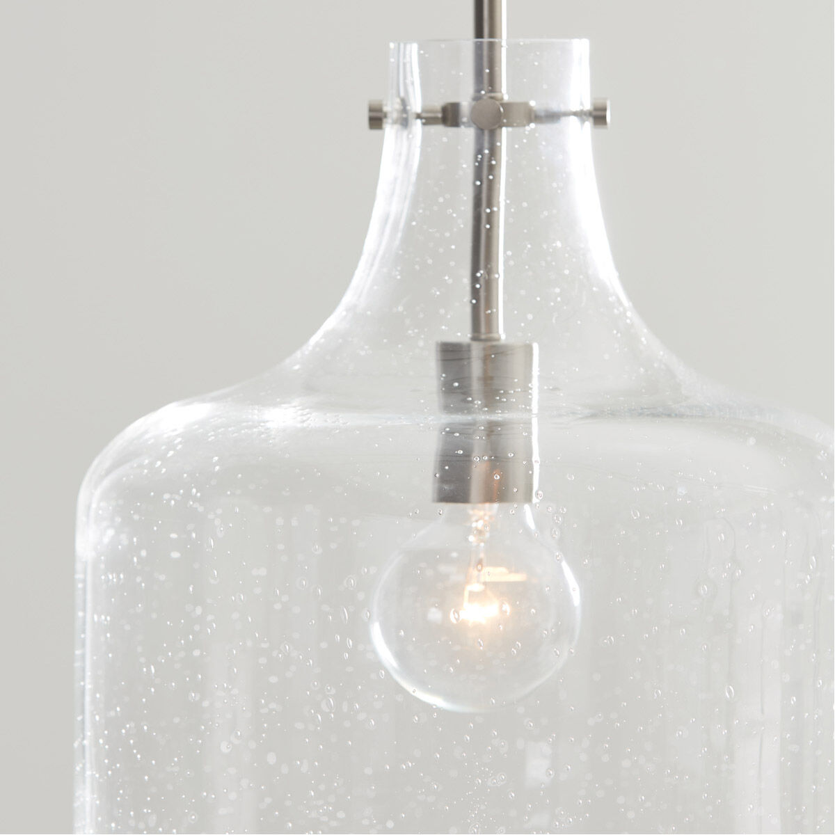 Elijah 1 Light 11.75 inch Brushed Nickel Pendant Ceiling Light