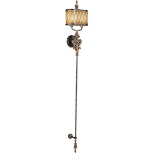 Terraza Villa 2 Light 10.75 inch Terraza Village Aged Patina with Gold Leaf Wall Torchiere Wall Light