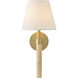 Bruna 1 Light 9 inch Lacquered Brass Bath Sconce Wall Light