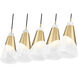 Aimie Linear Chandelier Ceiling Light in Modern Gold