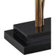 Heirloom 40.5 inch 150 watt Antique Brass and Black Console Table Lamp Portable Light