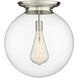 Beacon 1 Light 17.75 inch Satin Nickel Flush Mount Ceiling Light