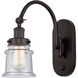 Franklin Restoration Canton LED 6.5 inch Oil Rubbed Bronze Sconce Wall Light in Seedy Glass