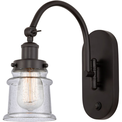 Franklin Restoration Canton LED 6.5 inch Oil Rubbed Bronze Sconce Wall Light in Seedy Glass