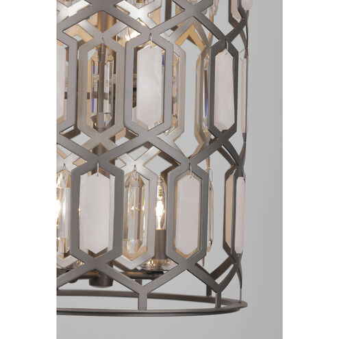Hexly 9 Light 16 inch Bronze and Sultry Silver Foyer Pendant Ceiling Light