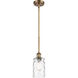 Ballston Candor 1 Light 5 inch Brushed Brass Pendant Ceiling Light in Clear Waterglass, Ballston