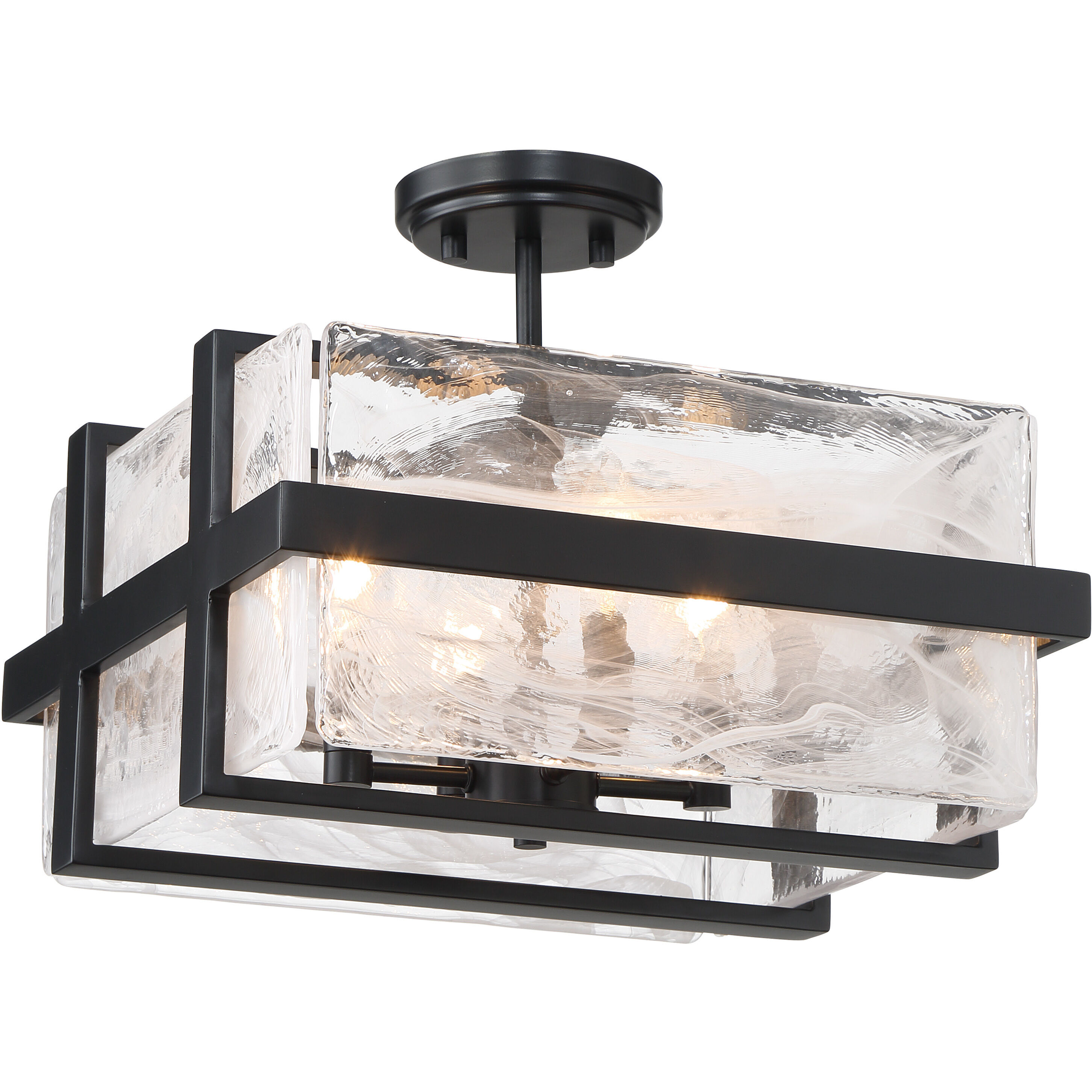 Cloud Break 4 Light 15 inch Coal Semi Flush Ceiling Light