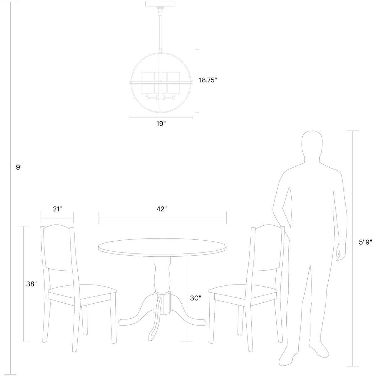 Alturas 3 Light 19 inch Brushed Nickel Chandelier Ceiling Light