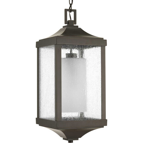 Barnett 1 Light 10 inch Antique Bronze Outdoor Hanging Lantern, Design Series