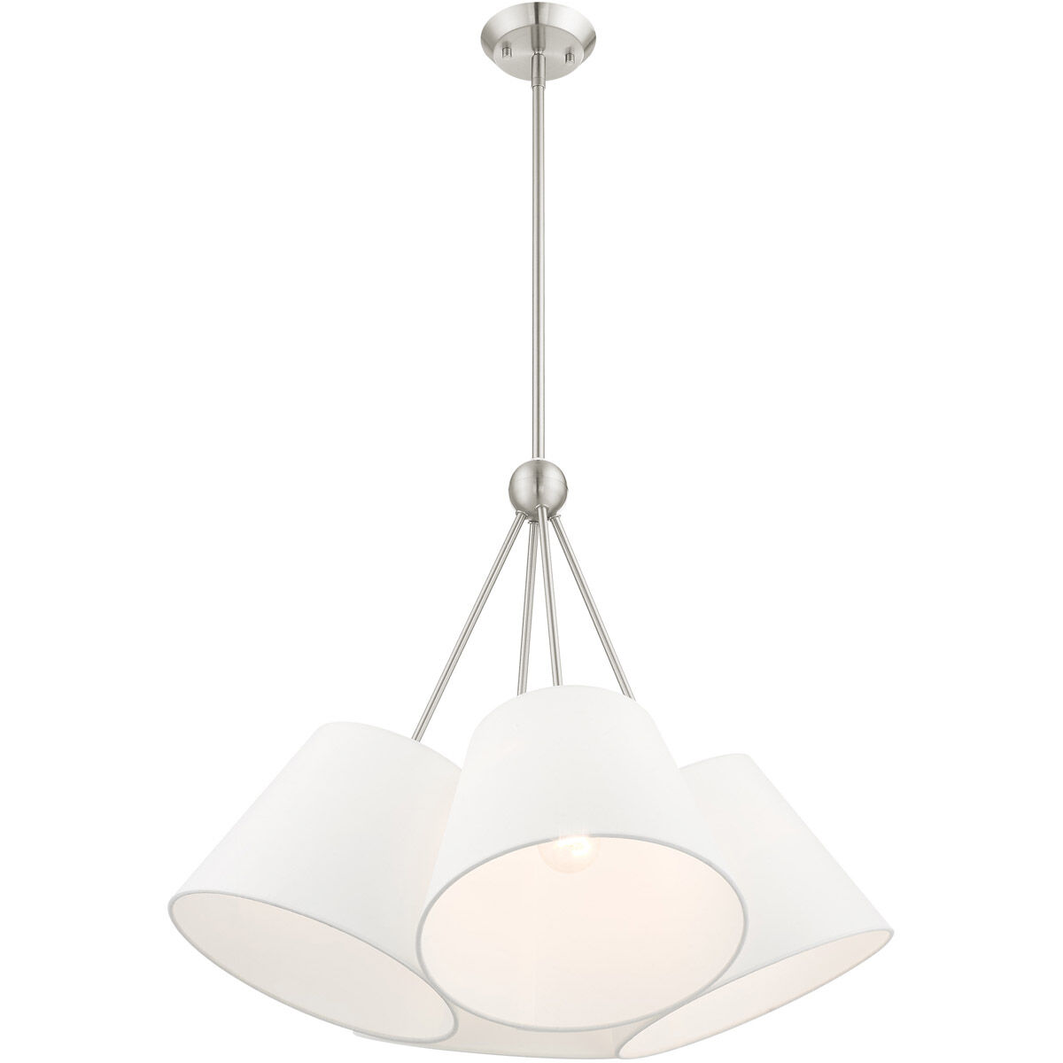 Prato 4 Light 25 inch Brushed Nickel Chandelier Ceiling Light
