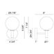 Cosmo Wall Sconce Wall Light in Black and Opal Glass