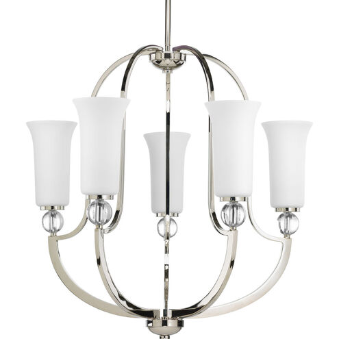Elina 5 Light 24.5 inch Polished Nickel Chandelier Ceiling Light