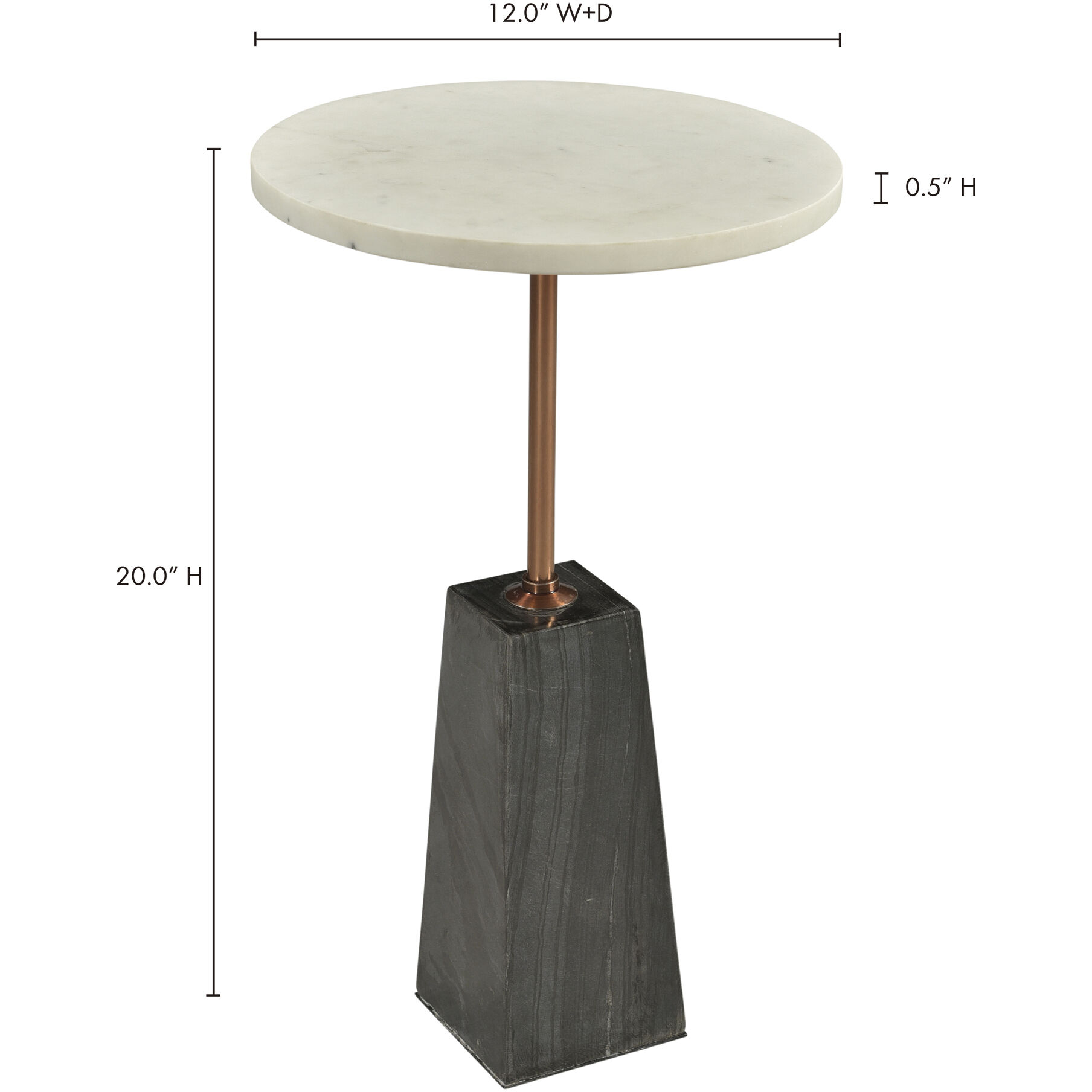 Dawn 20 X 12 inch White Accent Table