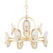 Danes 12 Light 34 inch Vintage Gold Leaf Chandelier Ceiling Light