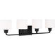 Canfield 4 Light 31.88 inch Midnight Black Wall Bath Fixture Wall Light
