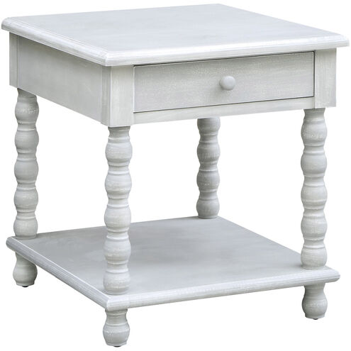 Pembroke Turned Leg 25 X 24 inch Grey End Table