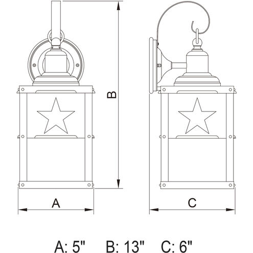 Ranger LED 13 inch Burnished Bronze Outdoor Wall