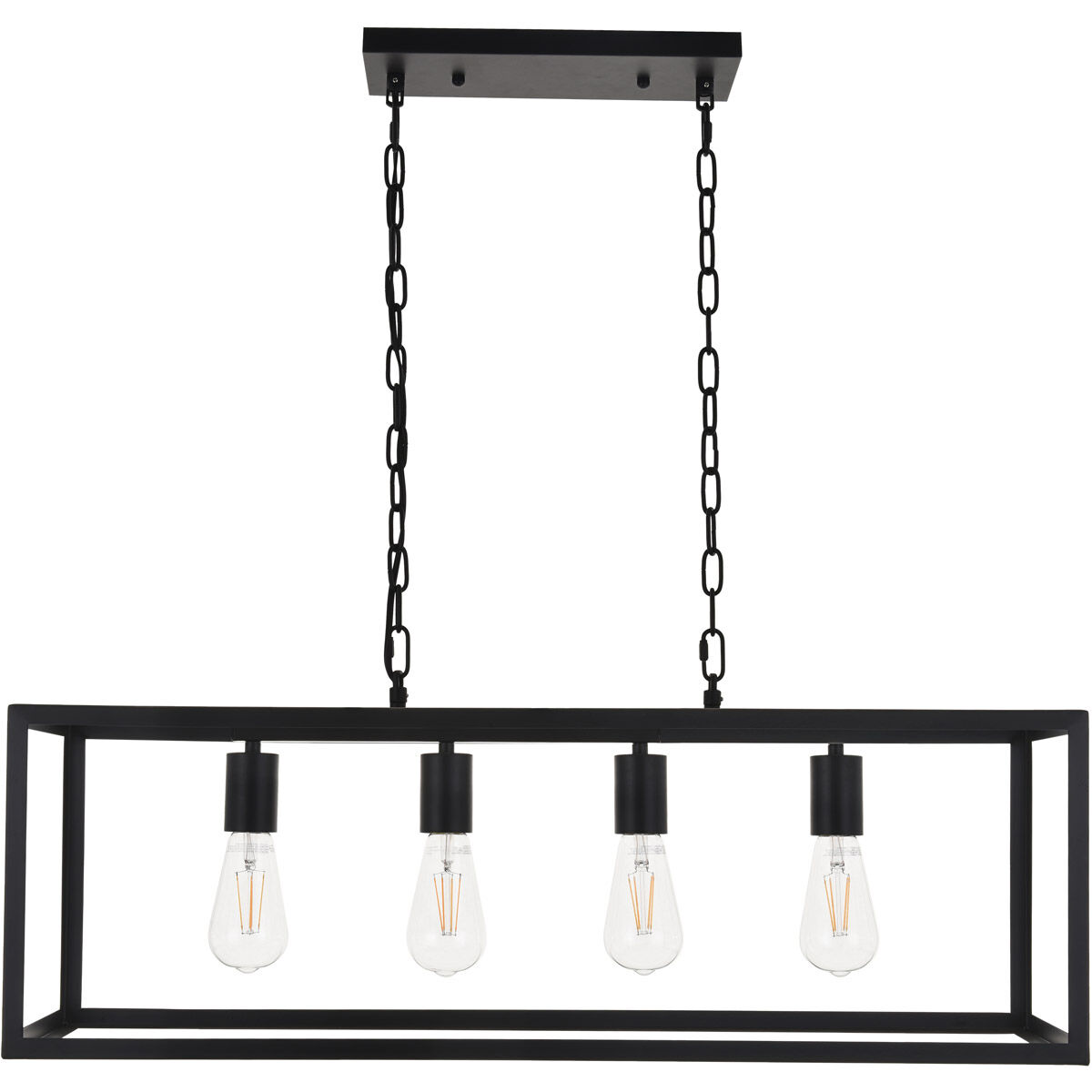 Resolute 4 Light 9.4 inch Black Pendant Ceiling Light