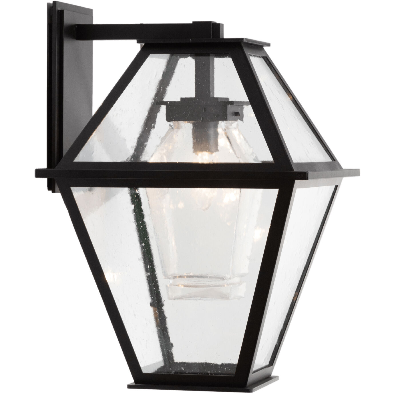 Terrace 1 Light 24 inch Textured Black Outdoor Sconce in E26 Incandescent, Nested Lantern