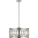 Mersesse 5 Light 19 inch Chrome Pendant Ceiling Light in 10.56, Clear and Chrome