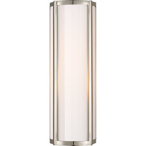 Alexa Hampton Basil 1 Light 5.5 inch Polished Nickel Linear Bath Sconce Wall Light, Small