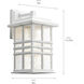 Beacon Square 1 Light 14 inch White Outdoor Wall, Medium