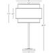 Decker 28.75 inch 150.00 watt Polished Nickel Table Lamp Portable Light in Raven Black
