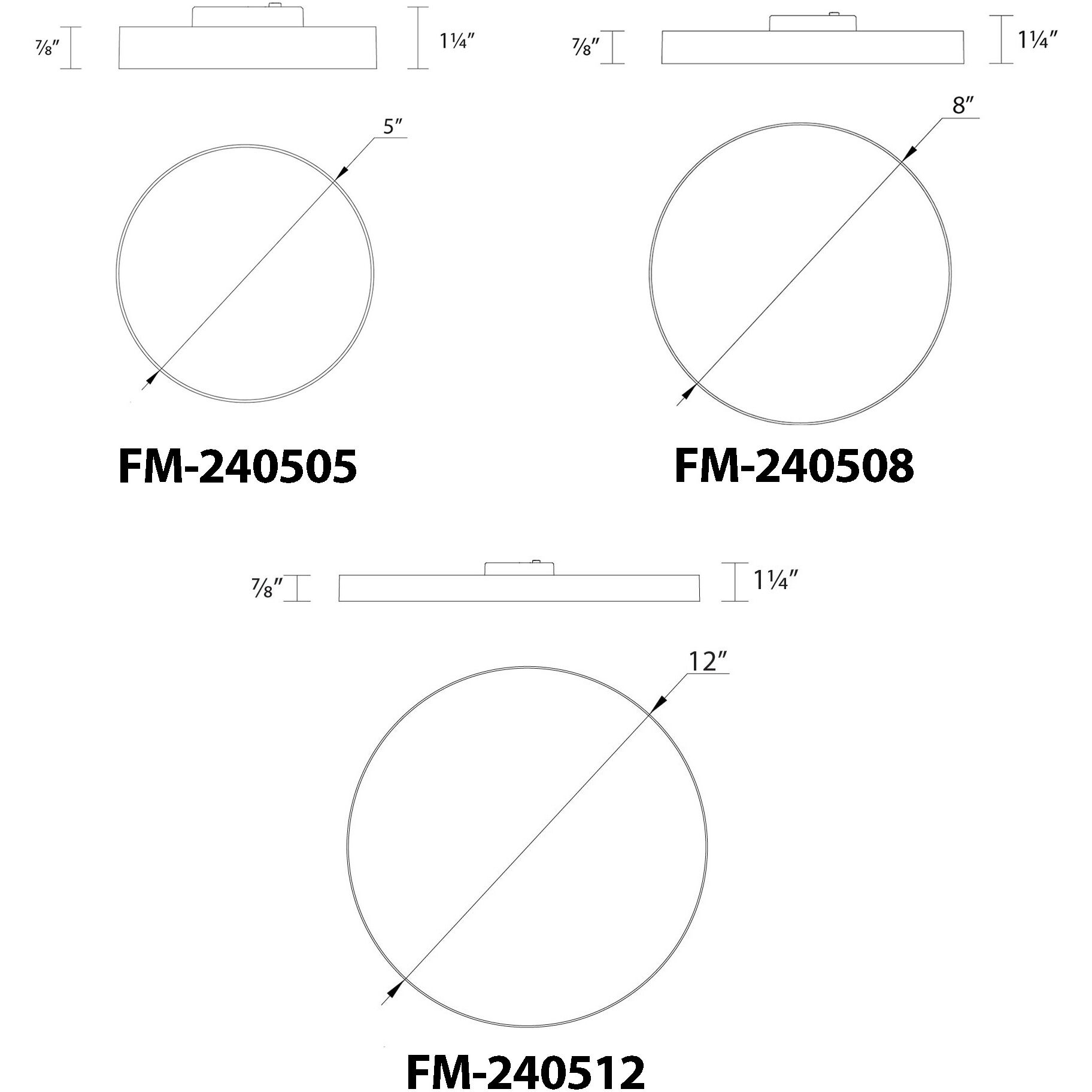 Edgeless Round LED 12 inch White Flush Mount Ceiling Light, WAC Limited