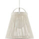 Parnell 1 Light 24 inch Gesso White Pendant Ceiling Light, Medium