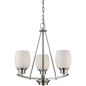 Casual Mission 3 Light 17 inch Brushed Nickel Chandelier Ceiling Light