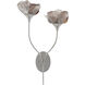 Catrice 2 Light 16 inch Silver Leaf/Natural Wall Sconce Wall Light, Left