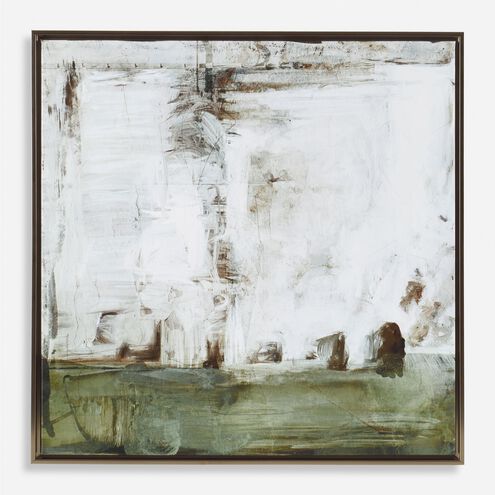 The Boardwalk Multi-Colored and Bronze Gold Framed Abstract Art