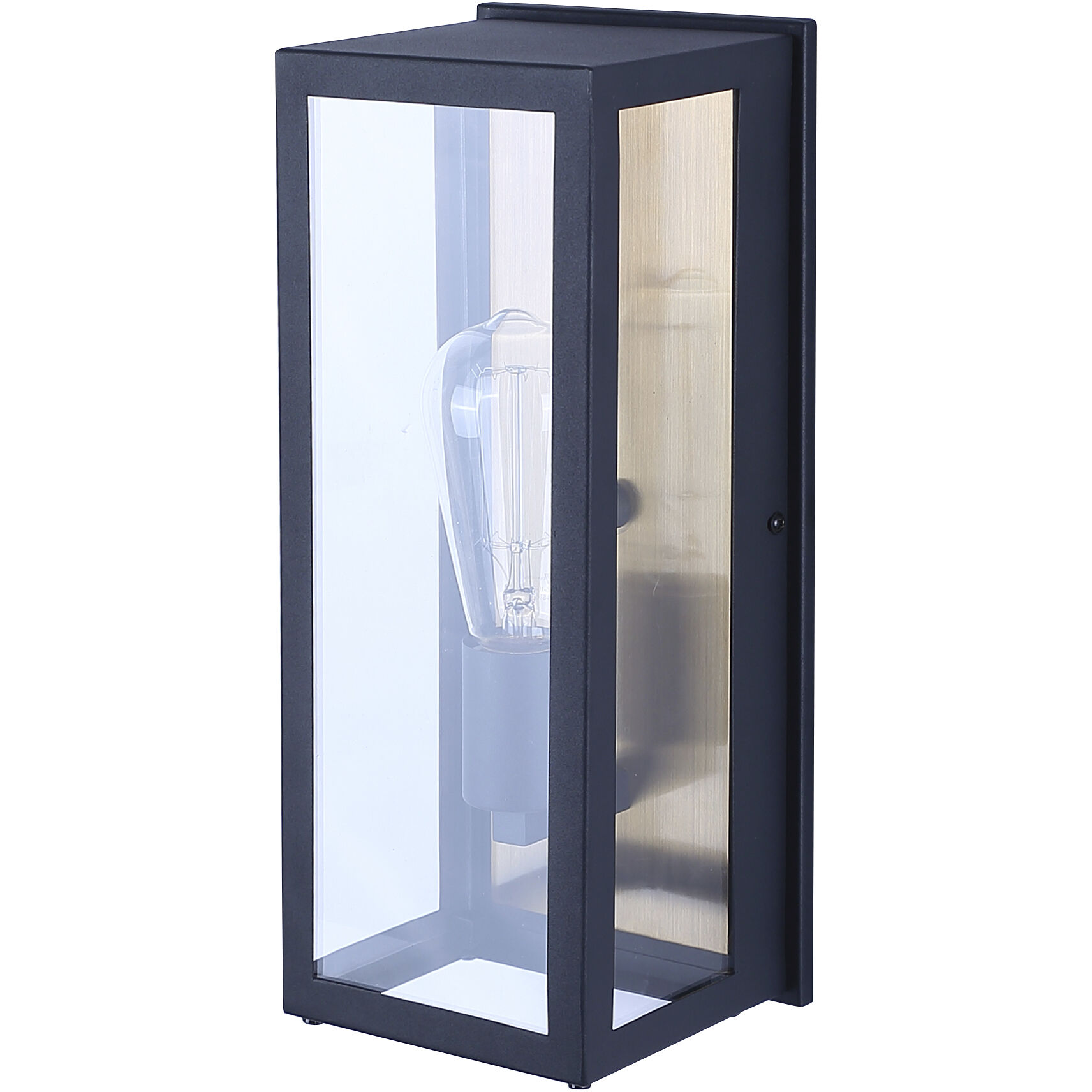 Miller 1 Light 5.5 inch Black/Gold Outdoor Lantern