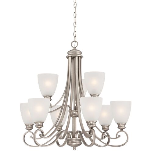 Haven 9 Light 28.5 inch Satin Pewter Chandelier Ceiling Light