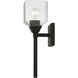 Aragon 1 Light 5 inch Black Vanity Sconce Wall Light