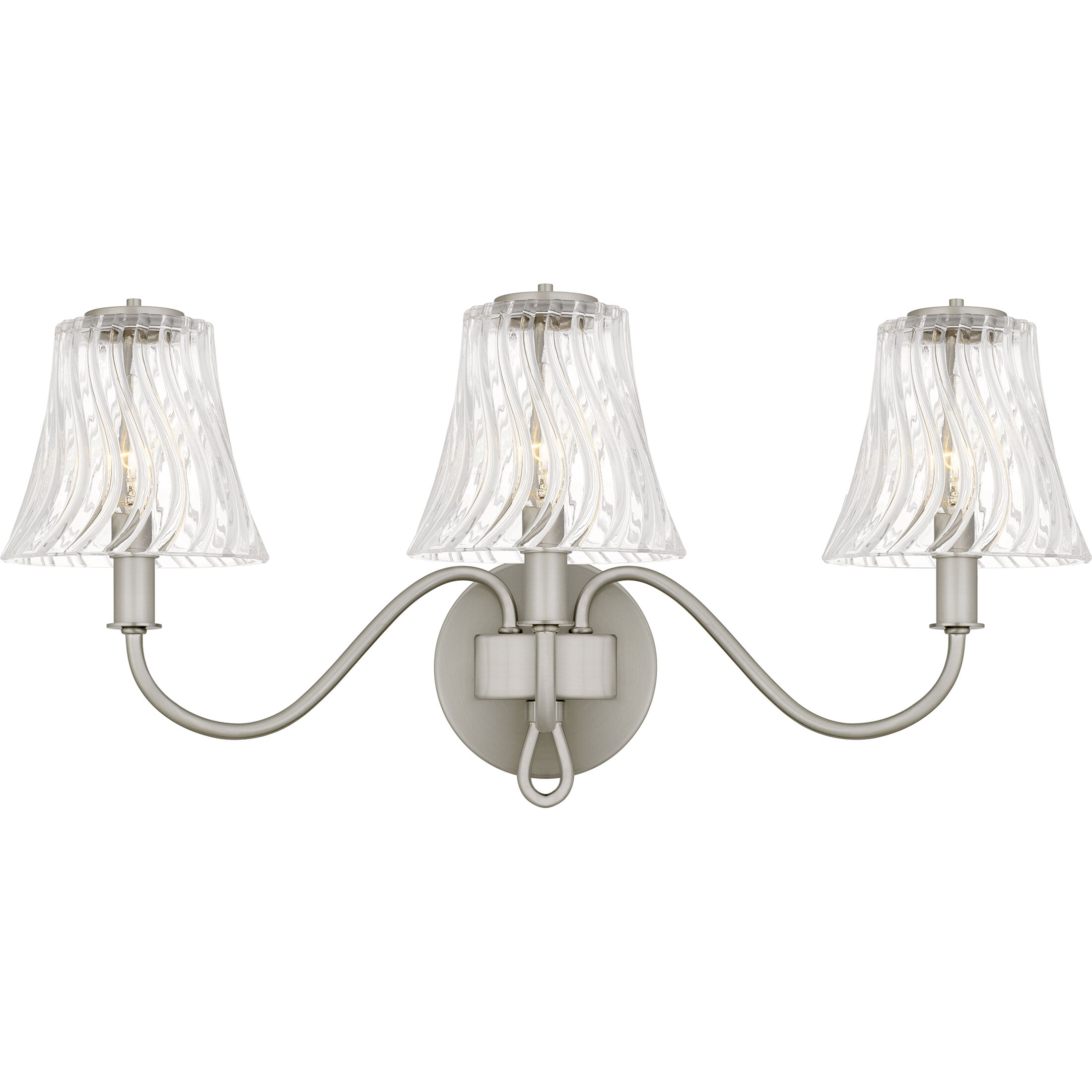 McKinney 3 Light 23 inch Brushed Nickel Bath Light Wall Light