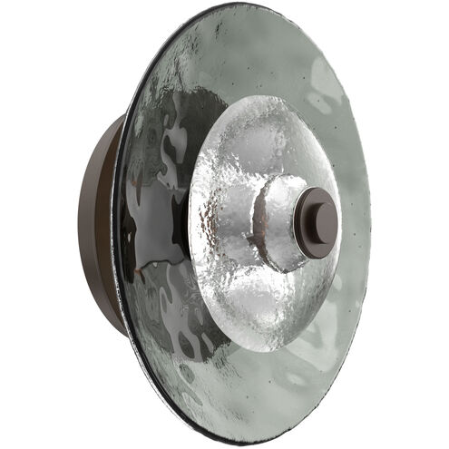 Atmosphere Cirrus LED Flat Bronze Sconce/Flush Mount Ceiling Light in 3000K LED, Smoke Granite, Large