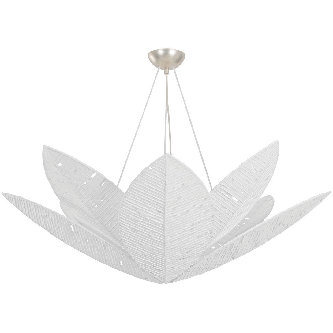 Azores 8 Light 40 inch Warm Silver Leaf Chandelier Ceiling Light