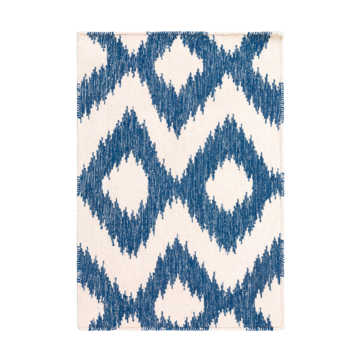 Frontier 36 X 24 inch Navy/Cream Rugs, Wool