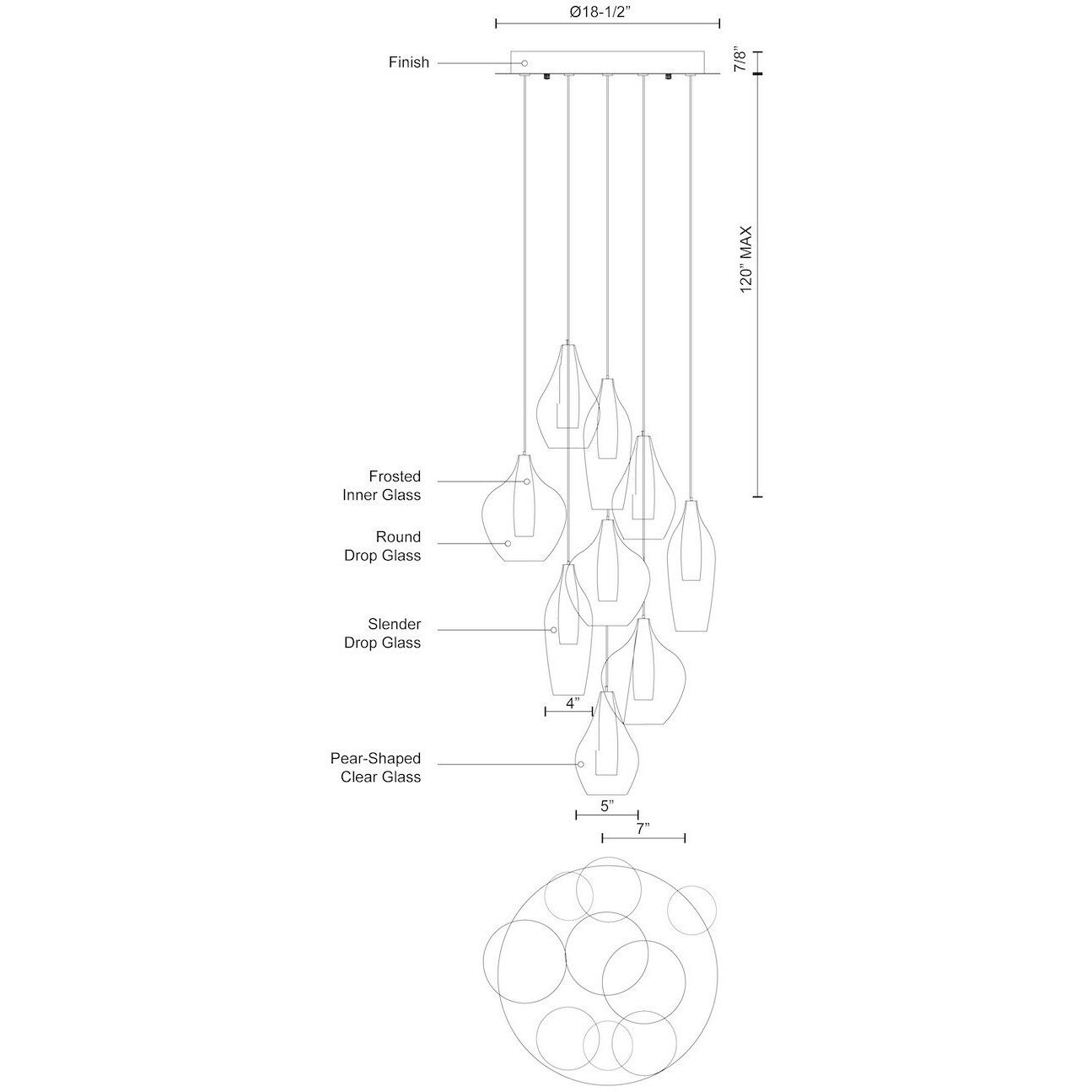 Victoria Multi Pendant Ceiling Light