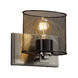 Wire Mesh 1 Light 7 inch Brushed Nickel ADA Wall Sconce Wall Light, Era