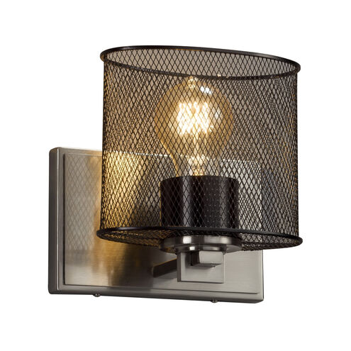 Wire Mesh 1 Light 7 inch Brushed Nickel ADA Wall Sconce Wall Light, Era