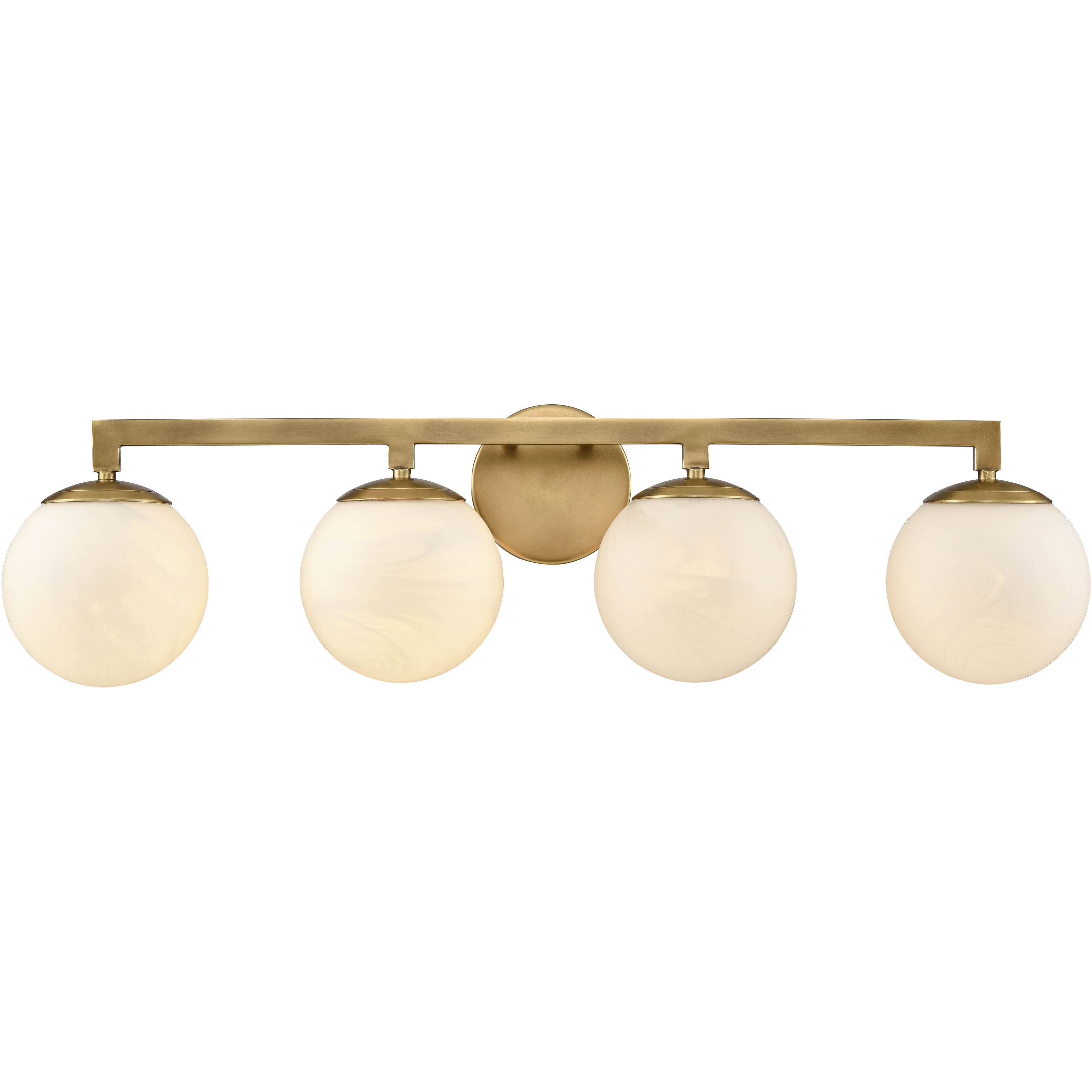 Gillian 4 Light 32 inch Natural Brass Vanity Light Wall Light